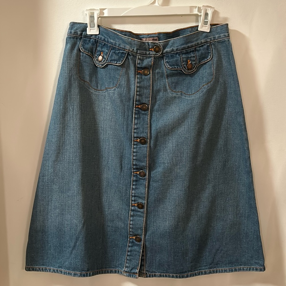 H&M denim mini skirt size 12